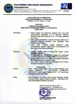 Yudisium Gelombang 1 - Politeknik Indonusa Surakarta