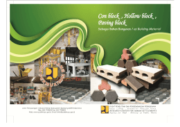 Page 1 Con block, Hollow block., `Paving block. Sebagai Bahan