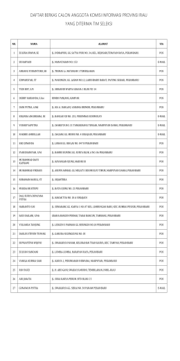 daftar berkas calon anggota komisi informasi