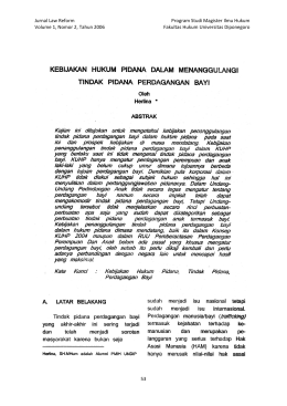 Jurnal Law Reform Program Studi Magister Ilmu Hukum Volume 1