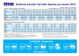 Odjezdy lodí 2016