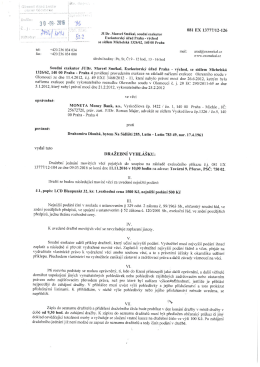 Exekutorsk&yacute; &uacute;řad Praha - v&yacute;chod - Dražebn&iacute; vyhl&aacute;&scaron;ka