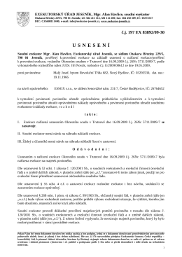 Usnesení o zastavení exekuce - Josef Malý