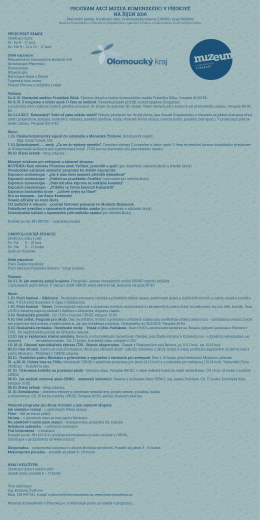 Muzeum Přerov - program na říjen 2016