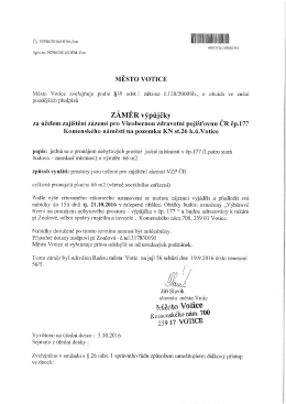 záměr výpůjčky VZP