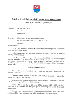 zápis č. 5 - Nelahozeves