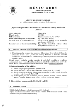 Výzva k podání cenových nabídek na zakázku malého