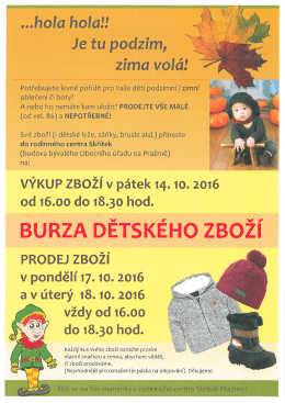 04.10.2016 Burza dětsk&eacute;ho zbož&iacute;