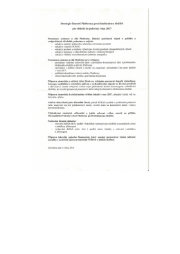 Strategie Platformy proti hlubinn&eacute;mu &uacute;loži&scaron;ti