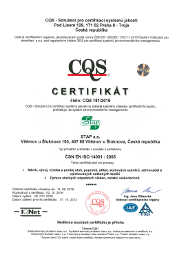 CQS ČSN EN ISO 14001 - Cs