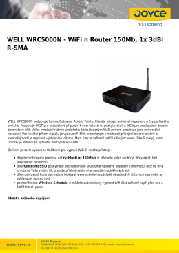 WELL WRC5000N - WiFi n Router 150Mb, 1x 3dBi R-SMA