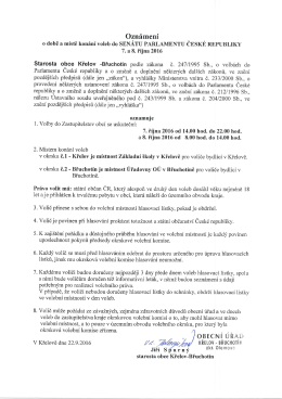 Volby 2016 do Sen&aacute;tu - Křelov