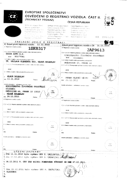Velký technický průkaz - Ministerstvo životního prostředí