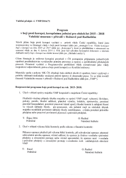 Page 1 Vnitřní předpis č. VMP/2016/71 Program v boji proti korupci