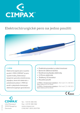 Elektrochirurgické pero na jedno použití