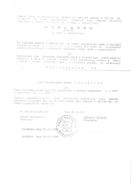 Vyhláška o dani z nemovitosti