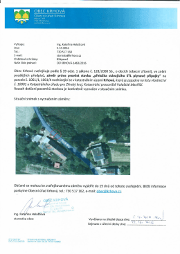 Page 1 OBEC KRHOVÁ Obecní úřad Krhová Hlavni 205 756 53