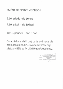 změna ordinace - zobrazit více