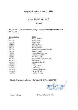 zde - Oficiální stránky Města Český Těšín