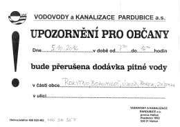 Nepoteče voda 5.10.2016