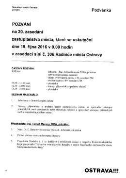 Pozv&aacute;n&iacute; na 20. zased&aacute;n&iacute; ZM