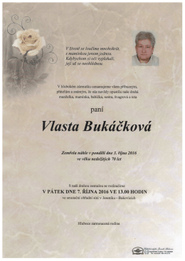 Vlasta Buk&aacute;čkov&aacute;
