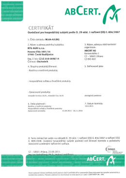 CERT - Ntg Agri