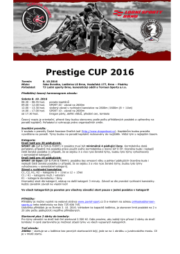 Prestige Cup - Pavlof Sport