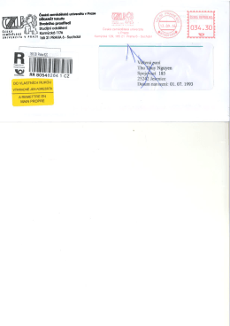 Page 1 1 česk&aacute; zemědělsk&aacute; univerzita v Proz&ordm; DĚKAN&Aacute;T fakulty AU