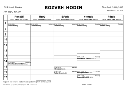 iZUĹ€ | Rozvrh hodin uÄ“itele - tisk