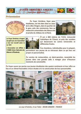 FOYER ORMI&Egrave;RES ANGERS `&iuml;` 5_