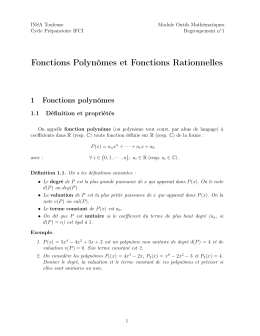 Polynomes et Fonctions Rationnelles Fichier