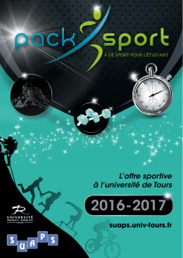 livret pack sport 16-17 - Université François Rabelais