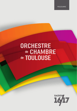 programme - Orchestre de Chambre de Toulouse