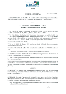 T&eacute;l&eacute;chargement de l`ARRETE - Mairie de Saint