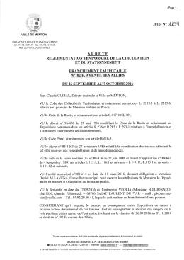 Page 1 - Page 1 - VILLE DE MENTON | 2016