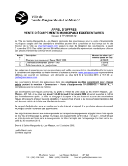 formulaire et directives - Sainte-Marguerite-du-Lac