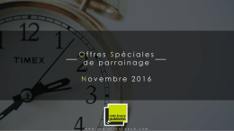 Offres Spéciales Novembre 2016