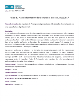 Page 1 École supérieure | D C D du professorat * et de l`éducation