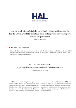 Leclerc 2012_grève transports... - Hal-SHS