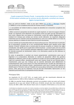 PR - Chamber Judgment - etudes fiscales internationales