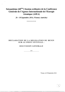 Page 1 Soixantième (60") Session ordinaire de la Conférence