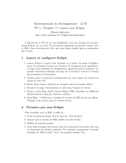 Environnement de développement – L3 II TP 1 : Premier ( ?) contact