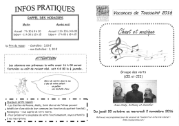 Programme groupe verts - Centre socioculturel du Coteau