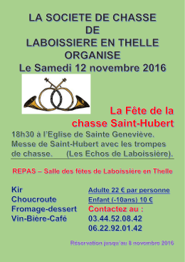 Page 1 LA SOCIETE DE CHASSE DE LABO|SS|ERE EN THELLE