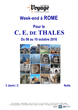 WE à Rome Octobre 2016 - Amicale des Anciens de Thales Fleury