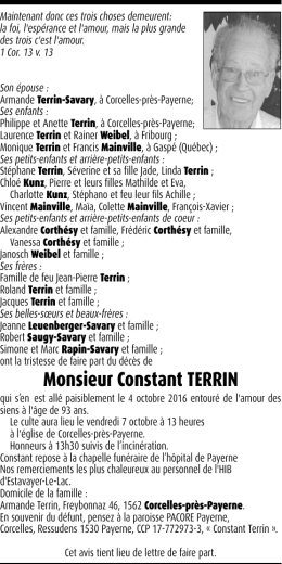 Monsieur Constant TERRIN