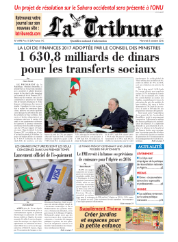 1 630,8 milliards de dinars pour les transferts sociaux