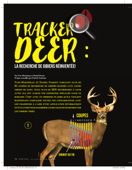 Tracker Deer : la recherche de gibires réinventée!