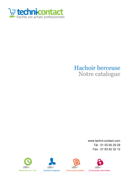 Hachoir berceuse Notre catalogue - Techni